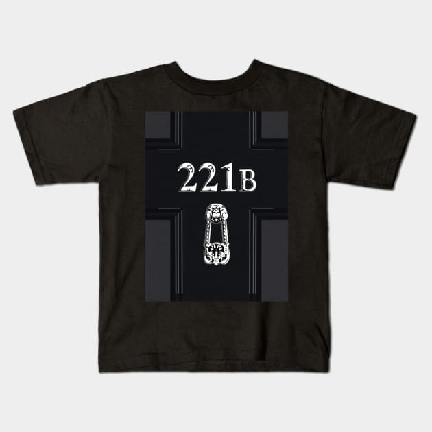 221B Kids T-Shirt by Tiro1Linea